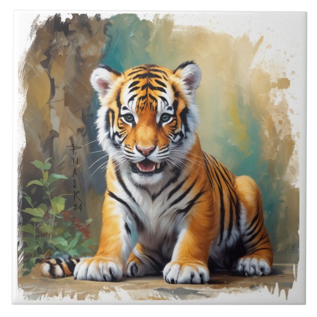 Baby Tiger Fliese (Vorderseite)