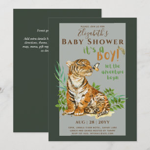 Baby Tiger Genre Révéler les invitations à la douc
