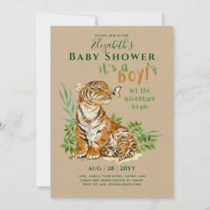 Baby Tiger Genre Révéler les invitations à la douc