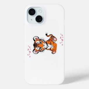 🐯Baby-Tiger-Kunst mit rosa Schmetterlingen - Case-Mate iPhone Hülle