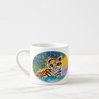 Baby Tiger "Kunst von Kindern" Espressotasse