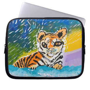 Baby Tiger "Kunst von Kindern" Laptopschutzhülle