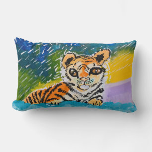 Baby Tiger "Kunst von Kindern" Lendenkissen