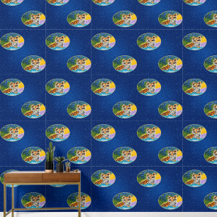 Baby Tiger Kunst von Kindern Tapete