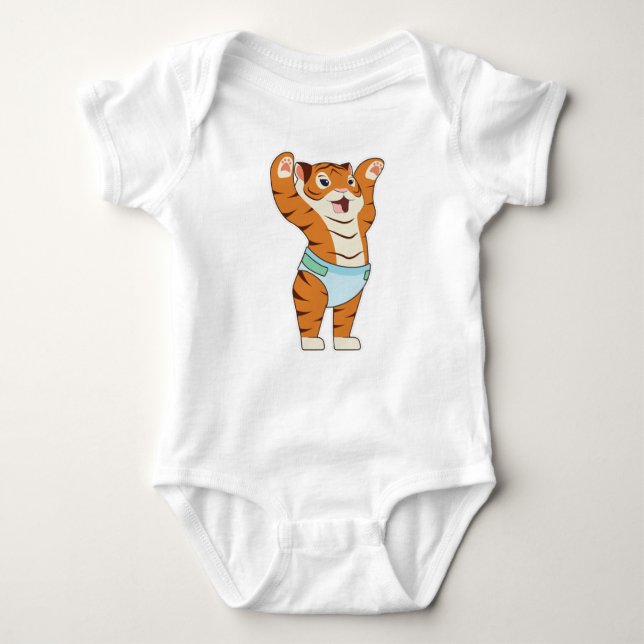 Baby Tiger mit Underpants Baby Strampler (Vorderseite)