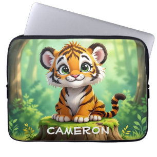Baby Tiger   Süße Cartoon-Kinderzimmer-Kunst Laptopschutzhülle