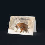Baby tiger und Tiger Mom in einem verschneiten Wal Feiertagskarte<br><div class="desc">Baby tiger und Tiger Mom in einem schneebedeckten Wald auf dem Berg. Schöne Winterszene auf dem Foto: Eine niedliche Tigermutter läuft durch einen schneebedeckten Bergwald. Schnee Weihnachtsgeschenke tiger, Tiger und cub, Schnee Montain Winter Szene, Schnee Landschaft Berg Wald wild, Tiger cub Schnee, Tiger baby, wilde tiere, wild life winter montain,...</div>