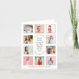 Baby to Grad 10 Fotos Name Jahr Abschluss Ankündigung