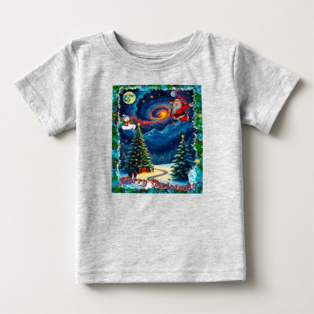 Baby Tops & T - Shirt Frohe Weihnachten (Vorderseite)