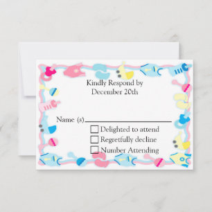 Baby Toys Baby Shooter RSVP Card