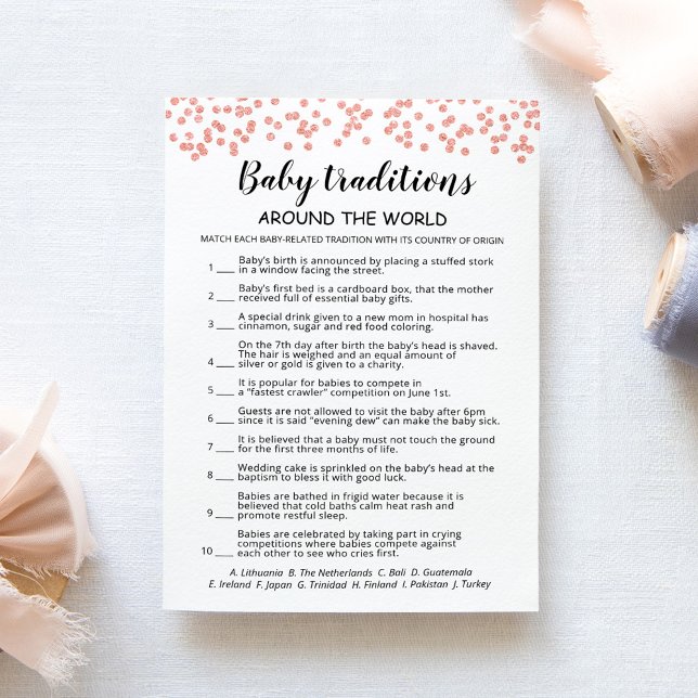Baby Traditions Spiel Baby Shower Party Card Einladung (Von Creator hochgeladen)
