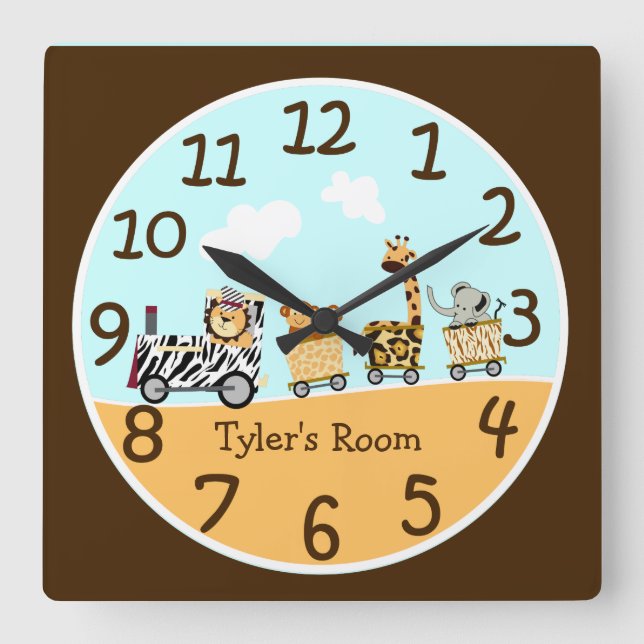 Baby-Trageschuppe Quadratische Wanduhr (Vorderseite)