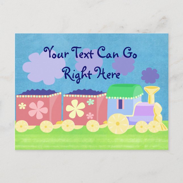 Baby Train Postkarte (Vorderseite)