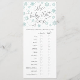 Baby Trait Game Snowflake Babyduschkarte
