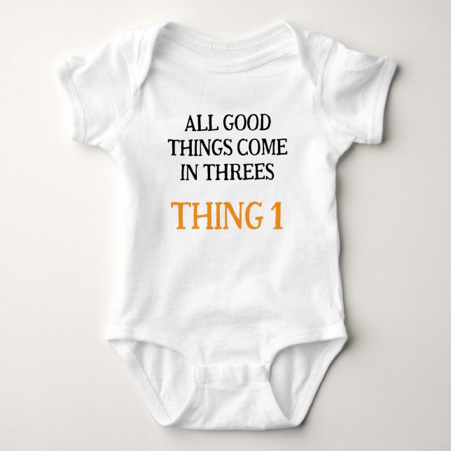 Baby Triplets, lustige Triplets Geschenkidee, neut Baby Strampler (Vorderseite)