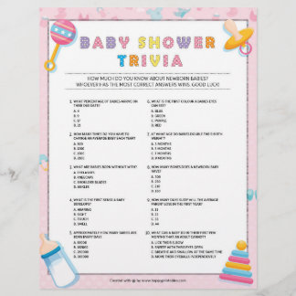 Baby Trivia [Baby Basics Pink] Briefbogen