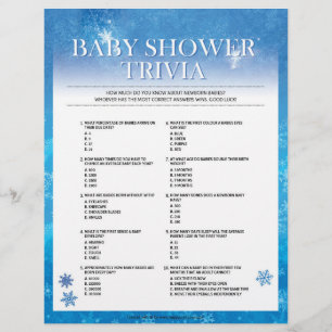 Baby Trivia [Snowy Blue] Briefbogen