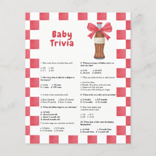 Baby-Trivia-Spiel mit Flaschensaft Baby Shower S
