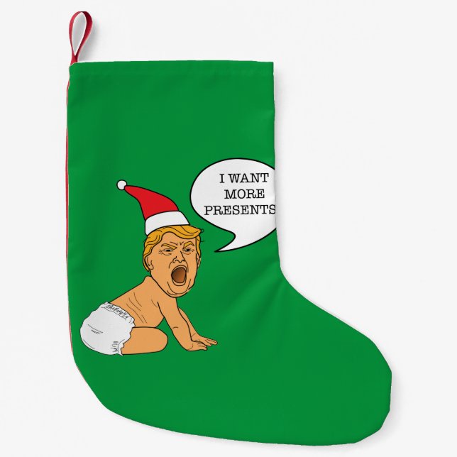 Baby Trump Screening für weitere Weihnachtsgeschen Kleiner Weihnachtsstrumpf (Vorderseite)