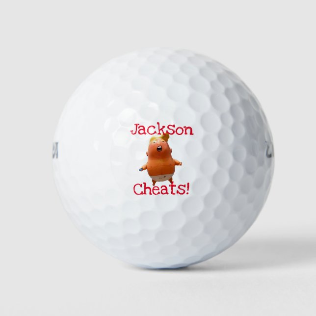Baby Trump spricht Golfball (Vorderseite)
