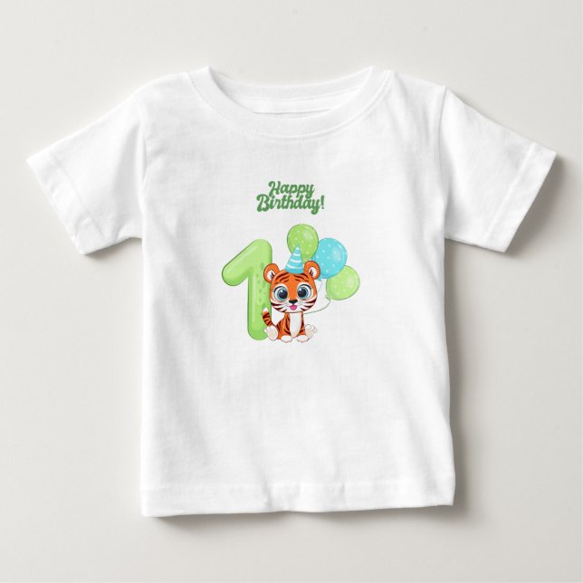 Baby Tshirt - First Birthday Baby (Vorderseite)
