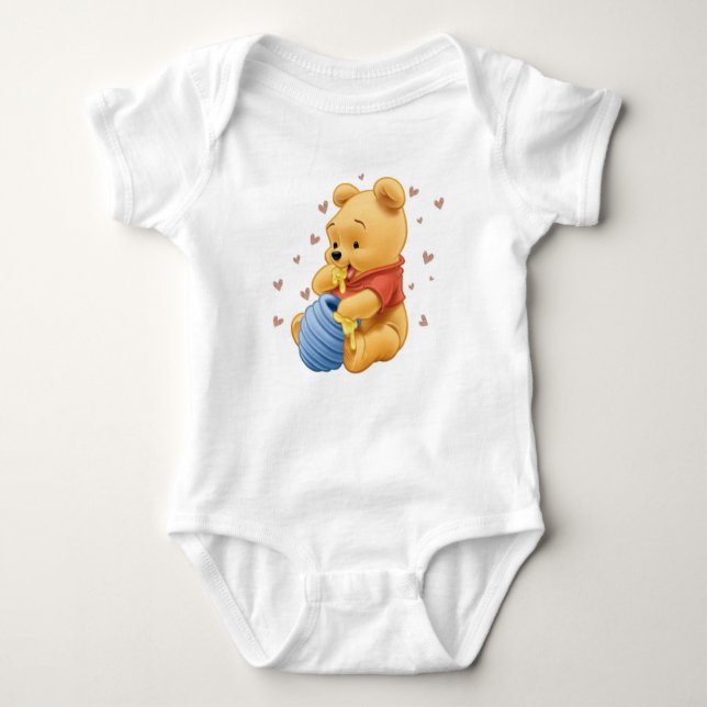 Baby Tshirt Ours de miel (Devant)