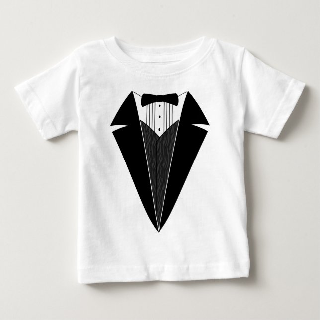 Baby Tuxedo, Schwarz + Weiß T-shirt (Vorderseite)