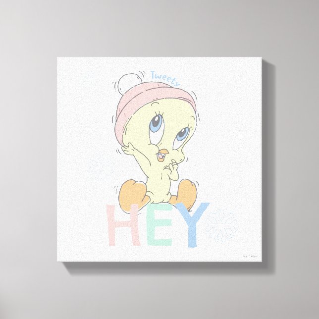 Baby TWEETY™ Hey Snow Leinwanddruck (Vorderseite)
