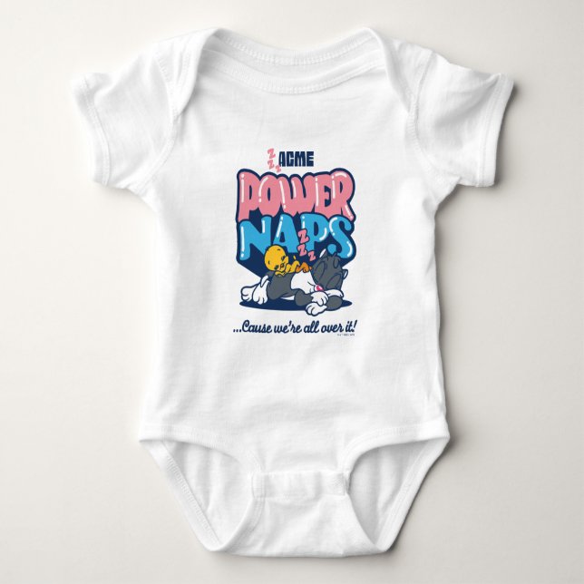 Baby TWEETY™ & SYLVESTER™ Power-Nickerchen Baby Strampler (Vorderseite)
