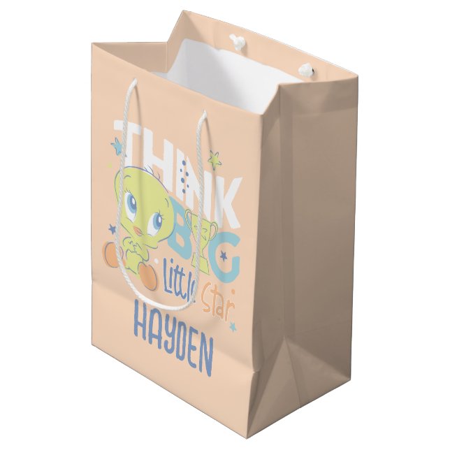 Baby TWEETY™ - Think Big Little Star Mittlere Geschenktüte (Vorderseite Schrägansicht)