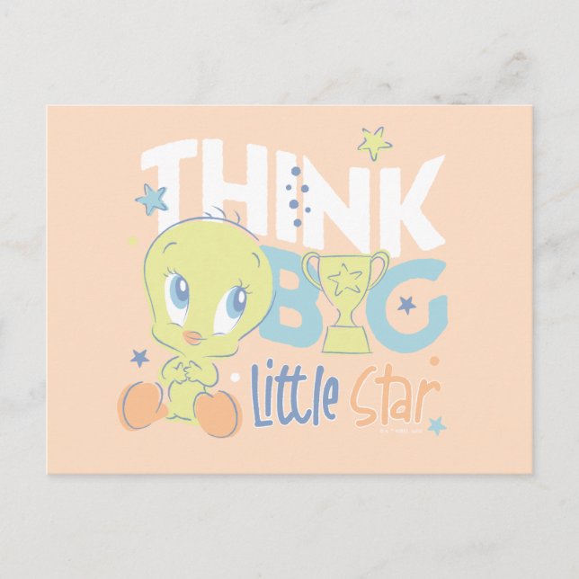 Baby TWEETY™ - Think Big Little Star Postkarte (Vorderseite)