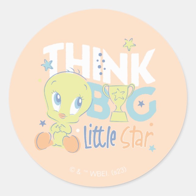Baby TWEETY™ - Think Big Little Star Runder Aufkleber (Vorderseite)