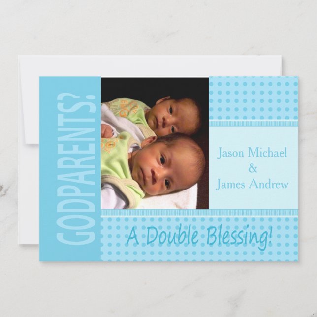 Baby Twin Boys sind unsere Eltern Einladung (Vorderseite)