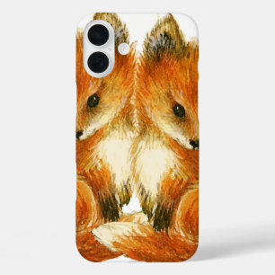 Baby Twin Foxes iPhone 16 Plus Hülle