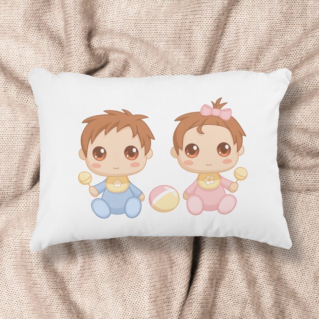 Baby Twins Boy and Girl Dekokissen (Von Creator hochgeladen)