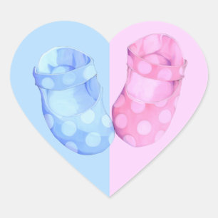 Baby Twins Hintern Herzaufkleber Herz-Aufkleber