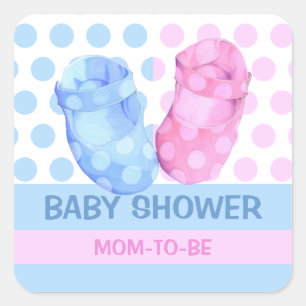 Baby Twins Hinterns Babydusche Aufkleber