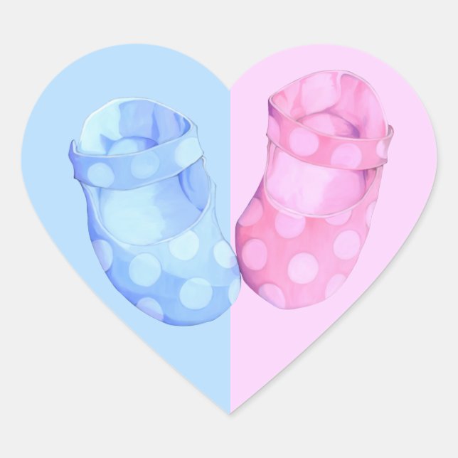 Baby Twins Hinterns Heart Sticker (Vorderseite)