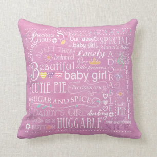 Baby-Typografie-Kissen Kissen