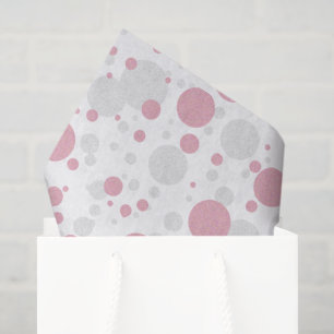 BABY u. Co rosa und silbernes Tupfen-Seidenpapier Seidenpapier