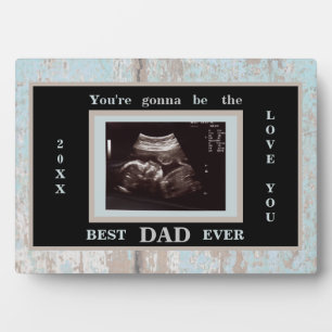 Baby-Ultraschallfoto Werde der beste Vater Fotoplatte