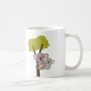 Baby umarmt Mummy Koala Bär personalisierte Tasse