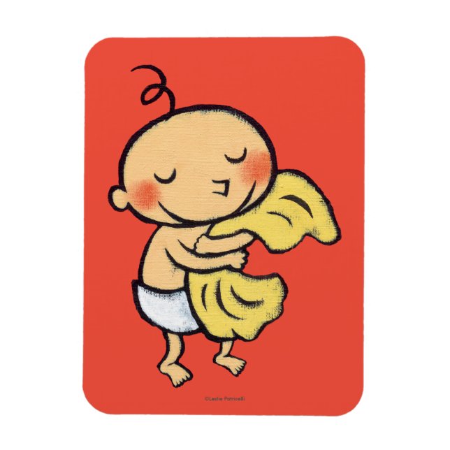 Baby-Umarmung weich gelbe Decke Magnet (Vertikal)