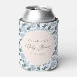 Baby und Dusty Blue Floral Baby Dusche nach Maß Dosenkühler
