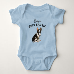 Baby und flauschiger Freund, beste Freunde Strampler