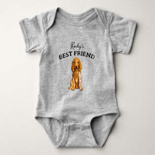 Baby und flauschiger Freund, beste Freunde Strampler