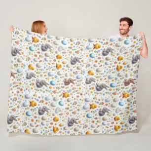 Baby- und Kleinkind-Fleece-Decke – Weiche Hasen Fleecedecke