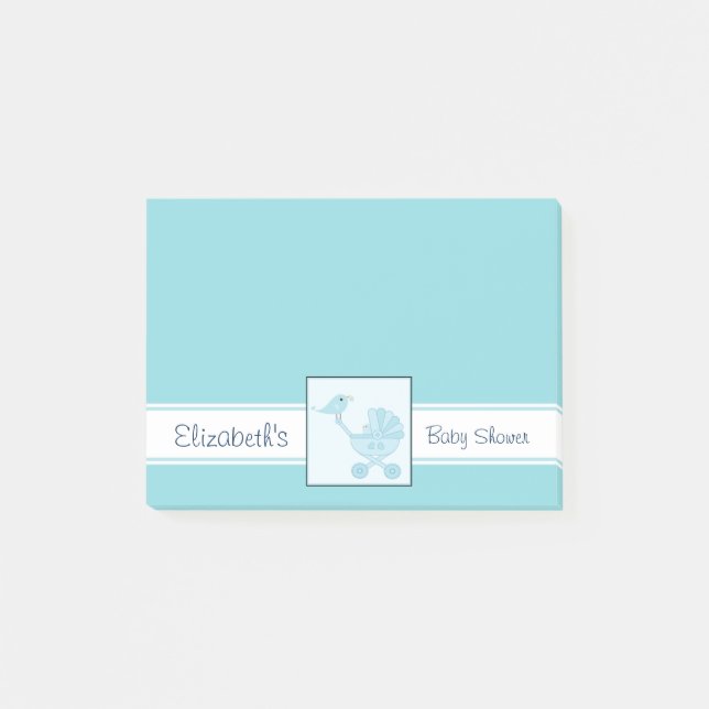 Baby- und Mommy Bluebirds Babydusche Post-it Klebezettel (Vorderseite)