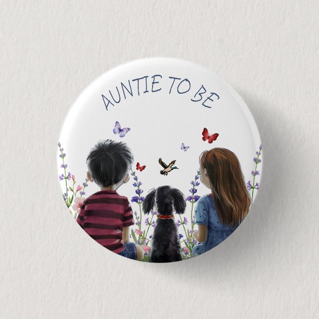 Baby- und Puppy-Baby-Dusche Button (Vorderseite)