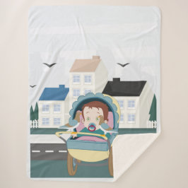 Baby und Tauben Sherpadecke